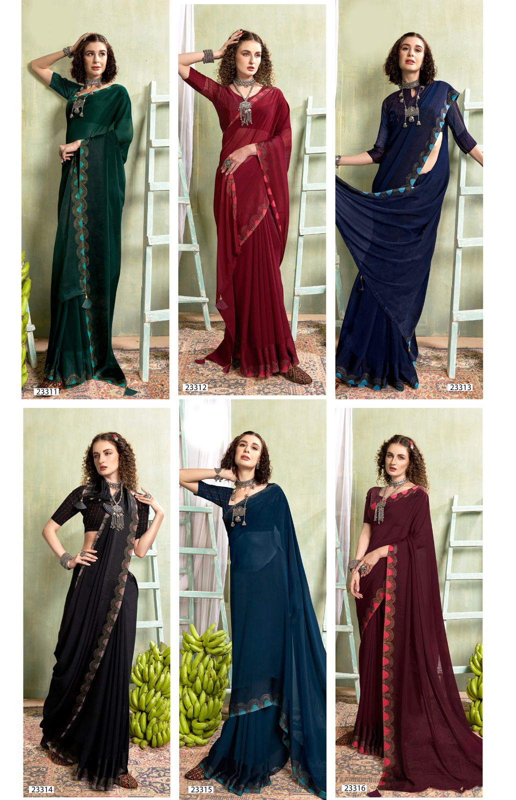 Sudan By Vallabhi Designer Georgette Party Wear Sarees Wholesale Market In Surat